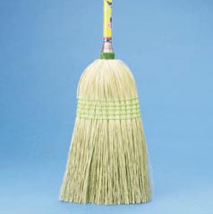 BROOM PARLOR 100 percent CORN  WOOD HANDLE sold by the dozen