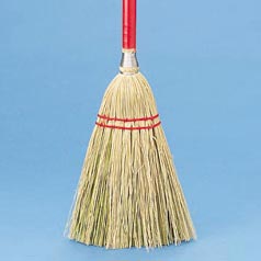 BROOM TOY or LOBBY 100 percent corn   WOOD HANDLE sold by the dozen