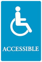 SIGN ACCESSIBLE 6X9 BLUE
