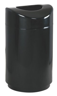 Rubbermaid Eclipse FGR2030EBK black open top waste receptacle offers beautiful  functional design   holds 30 gallon