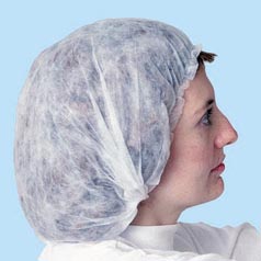 HAIR NET WHITE LARGE SPUN BONDED  100 per BAG