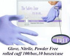 Disposable nitrile gloves powder free Blue 100 per box GNPR 3.5 MIL  Pick Size