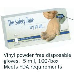 Disposable Glove   Medical grade Vinyl   Powder Free   Large size   100 per box.