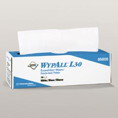 WYPALL L30 ECONOMIZER WIPER WHITE 800 Wipers per case 9.8 inch x 16.4 inches 100 per pop up box