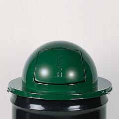Round top lid green 55 gallon drum dome top lid.