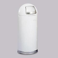 RECEPTACLE  DOME  TOP  STEEL 36 inches High  WHITE