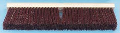 Floor Brush Push Broom Stiff Polypropylene Hardwood block with two threaded handle holes 18 inches wide