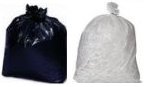 Trash Bags black or white 24x24 .5 Mil thick 10 gallon to 15 gallon size 500 per case