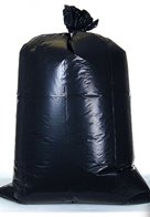 Trash bags black 38x60 22 micron 55 gallon to 60 gallon super heavy duty high density bags 150 per case on rolls