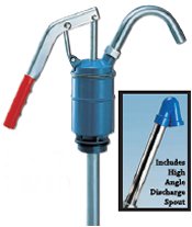 Drum Pump Lever Handle Metal Pump for High Viscosity Liquids.  Blue Metal