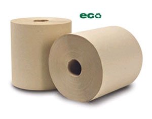 Natural Roll Towels or Tan   800 feet  per roll   6 rolls per case 7.875 inch wide